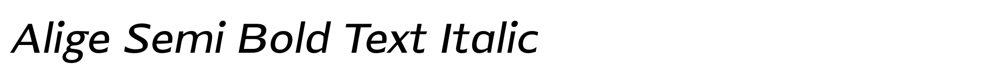 Alige Semi Bold Text Italic image